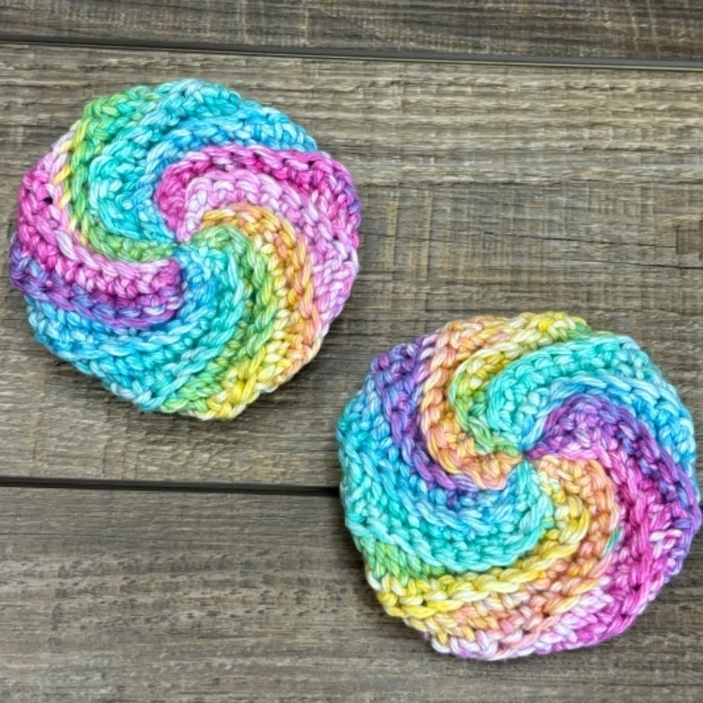 Handcrafted Crochet Spiral Tawashi Scrubbies Set Cotton Yarn Handmade‎ Knit